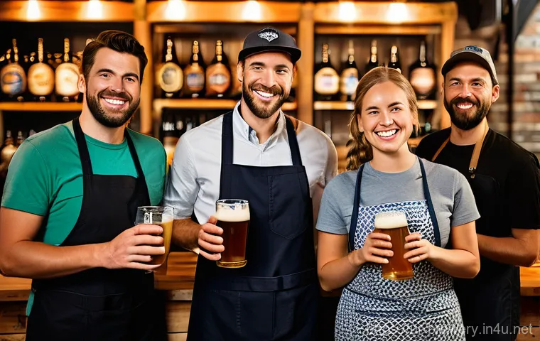 수제맥주와 개인화 마케팅 - **Prompt:** A diverse group of adults, elegantly dressed in stylish, modern attire, are gathered in ...